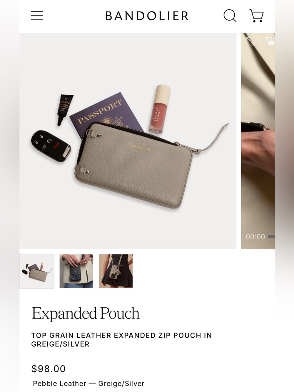 Bandolier Expanded Pouch WITH Strap